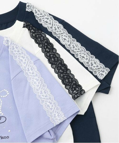 mezzo piano junior / メゾピアノジュニア Tシャツ | 【接触冷感】袖レースラインTシャツ | 詳細6