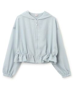 mezzo piano junior / メゾピアノジュニア パーカー | 【接触冷感・UVカット】シアーショートパーカ