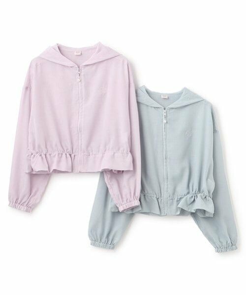 mezzo piano junior / メゾピアノジュニア パーカー | 【接触冷感・UVカット】シアーショートパーカ | 詳細7