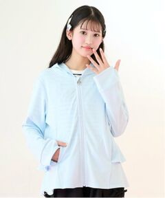 mezzo piano junior / メゾピアノジュニア 水着・スイムグッズ | 【接触冷感・UVカット・耐塩素】フリルラッシュガード