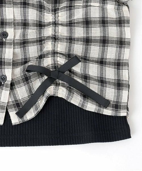 mezzo piano junior / メゾピアノジュニア シャツ・ブラウス | 【ニコ☆プチ掲載】アソート素材クシュっとリボンシャツ＆キャミソールセット | 詳細10