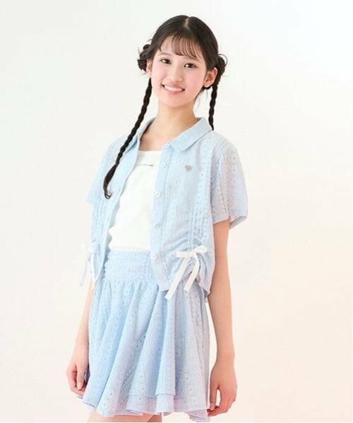 mezzo piano junior / メゾピアノジュニア シャツ・ブラウス | 【ニコ☆プチ掲載】アソート素材クシュっとリボンシャツ＆キャミソールセット | 詳細16
