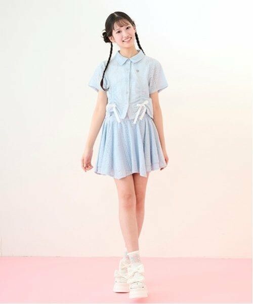 mezzo piano junior / メゾピアノジュニア シャツ・ブラウス | 【ニコ☆プチ掲載】アソート素材クシュっとリボンシャツ＆キャミソールセット | 詳細17