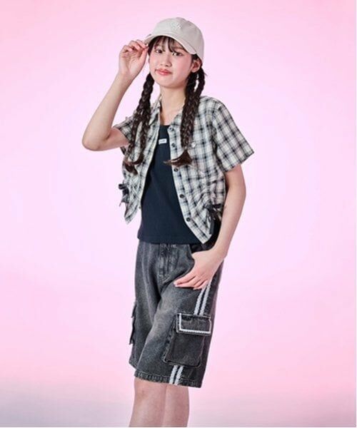 mezzo piano junior / メゾピアノジュニア シャツ・ブラウス | 【ニコ☆プチ掲載】アソート素材クシュっとリボンシャツ＆キャミソールセット | 詳細19