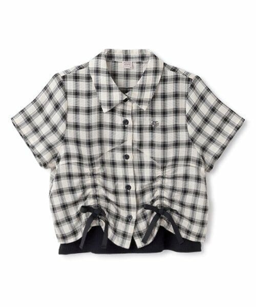 mezzo piano junior / メゾピアノジュニア シャツ・ブラウス | 【ニコ☆プチ掲載】アソート素材クシュっとリボンシャツ＆キャミソールセット | 詳細4