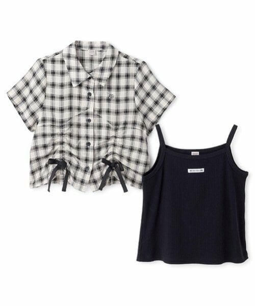 mezzo piano junior / メゾピアノジュニア シャツ・ブラウス | 【ニコ☆プチ掲載】アソート素材クシュっとリボンシャツ＆キャミソールセット | 詳細6