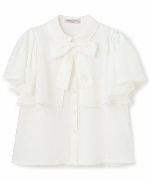 mezzo piano junior / メゾピアノジュニア シャツ・ブラウス | ケープフリルブラウス（オフ ホワイト）