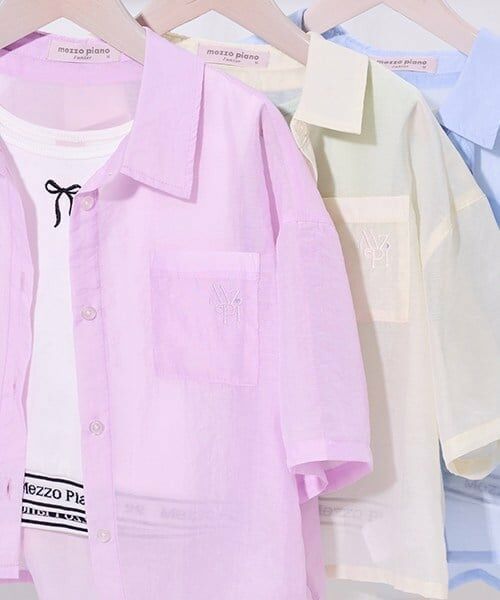 mezzo piano junior / メゾピアノジュニア シャツ・ブラウス | シアーシャツ＆リブタンクトップセット | 詳細16