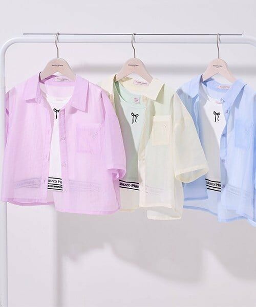 mezzo piano junior / メゾピアノジュニア シャツ・ブラウス | シアーシャツ＆リブタンクトップセット | 詳細17