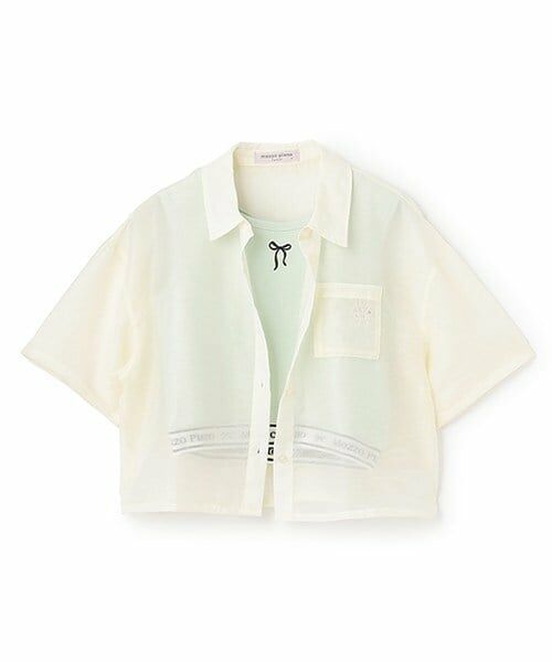 mezzo piano junior / メゾピアノジュニア シャツ・ブラウス | シアーシャツ＆リブタンクトップセット | 詳細2