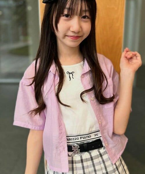 mezzo piano junior / メゾピアノジュニア シャツ・ブラウス | シアーシャツ＆リブタンクトップセット | 詳細20