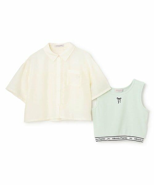 mezzo piano junior / メゾピアノジュニア シャツ・ブラウス | シアーシャツ＆リブタンクトップセット | 詳細3