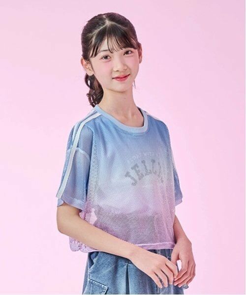 mezzo piano junior / メゾピアノジュニア Tシャツ | グラデーションメッシュTシャツ＆タンクトップセット | 詳細15