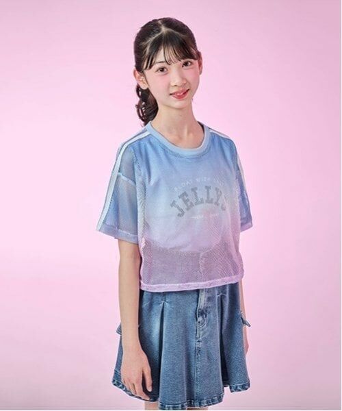 mezzo piano junior / メゾピアノジュニア Tシャツ | グラデーションメッシュTシャツ＆タンクトップセット | 詳細16