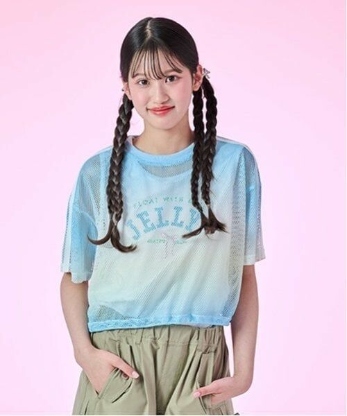 mezzo piano junior / メゾピアノジュニア Tシャツ | グラデーションメッシュTシャツ＆タンクトップセット | 詳細18