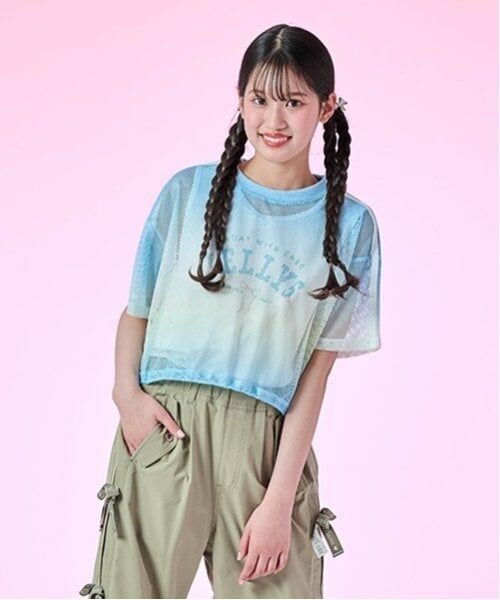 mezzo piano junior / メゾピアノジュニア Tシャツ | グラデーションメッシュTシャツ＆タンクトップセット | 詳細19