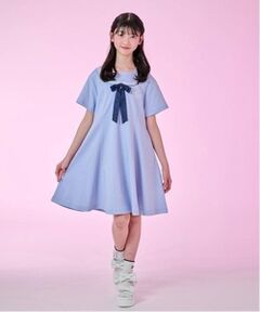 mezzo piano junior / メゾピアノジュニア ミニ丈・ひざ丈ワンピース | 【接触冷感】リボンつきセーラーワンピース