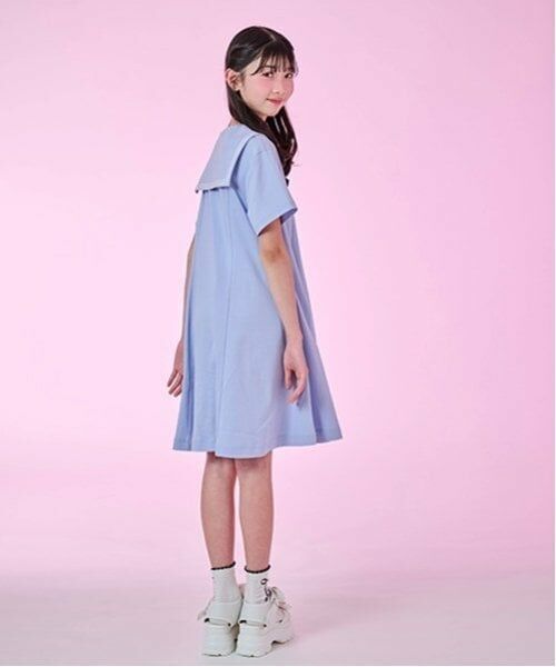 mezzo piano junior / メゾピアノジュニア ミニ丈・ひざ丈ワンピース | 【接触冷感】リボンつきセーラーワンピース | 詳細16