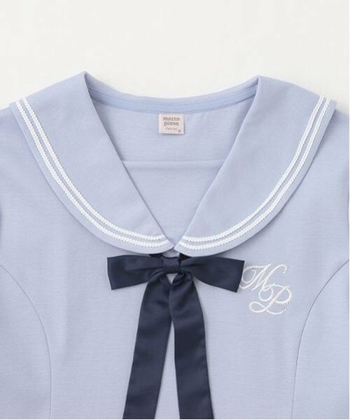 mezzo piano junior / メゾピアノジュニア ミニ丈・ひざ丈ワンピース | 【接触冷感】リボンつきセーラーワンピース | 詳細2