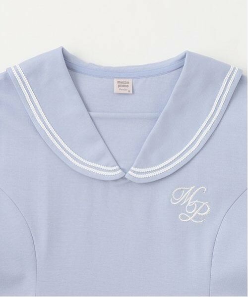 mezzo piano junior / メゾピアノジュニア ミニ丈・ひざ丈ワンピース | 【接触冷感】リボンつきセーラーワンピース | 詳細3