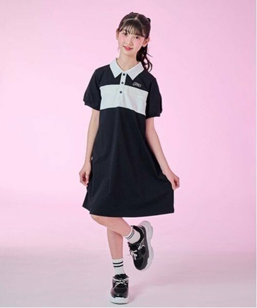 mezzo piano junior / メゾピアノジュニア ミニ丈・ひざ丈ワンピース | 【接触冷感】切り替えポロワンピース | 詳細15