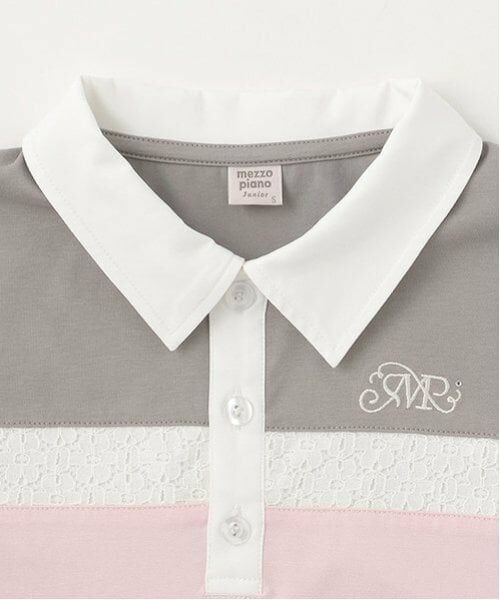 mezzo piano junior / メゾピアノジュニア ミニ丈・ひざ丈ワンピース | 【接触冷感】切り替えポロワンピース | 詳細2