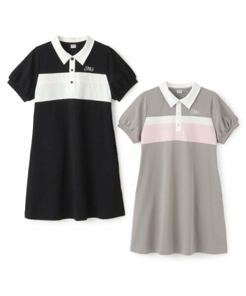 mezzo piano junior / メゾピアノジュニア ミニ丈・ひざ丈ワンピース | 【接触冷感】切り替えポロワンピース | 詳細9