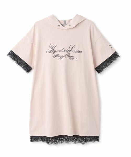 mezzo piano junior / メゾピアノジュニア ミニ丈・ひざ丈ワンピース | 【ニコ☆プチ掲載】【接触冷感】レーストリミングパーカミニワンピース | 詳細3