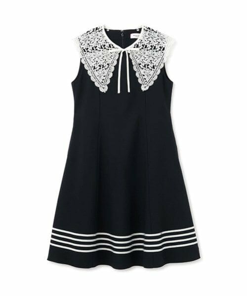 mezzo piano junior / メゾピアノジュニア ミニ丈・ひざ丈ワンピース | 【ニコ☆プチ掲載】レース衿つきマリンワンピース | 詳細14