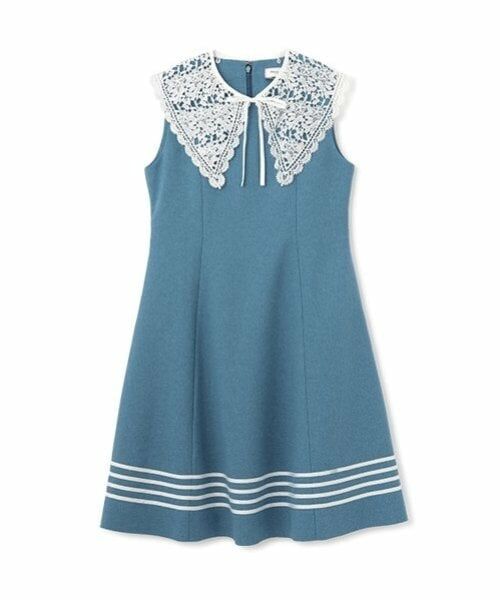 mezzo piano junior / メゾピアノジュニア ミニ丈・ひざ丈ワンピース | 【ニコ☆プチ掲載】レース衿つきマリンワンピース | 詳細15