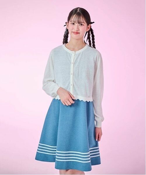 mezzo piano junior / メゾピアノジュニア ミニ丈・ひざ丈ワンピース | 【ニコ☆プチ掲載】レース衿つきマリンワンピース | 詳細18