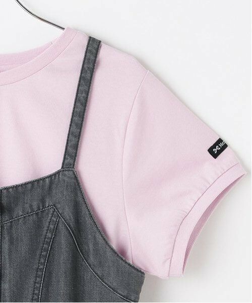 mezzo piano junior / メゾピアノジュニア ミニ丈・ひざ丈ワンピース | 【接触冷感】サイドスリットレースアップジャンスカセット | 詳細4