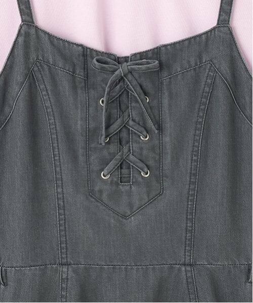 mezzo piano junior / メゾピアノジュニア ミニ丈・ひざ丈ワンピース | 【接触冷感】サイドスリットレースアップジャンスカセット | 詳細5