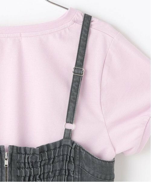 mezzo piano junior / メゾピアノジュニア ミニ丈・ひざ丈ワンピース | 【接触冷感】サイドスリットレースアップジャンスカセット | 詳細8