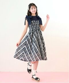 mezzo piano junior / メゾピアノジュニア ミニ丈・ひざ丈ワンピース | 【ニコ☆プチ掲載】ショルダーリボンジャンスカ＆メローインナーセット