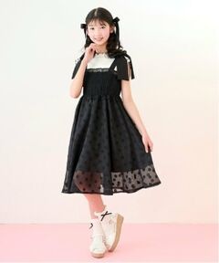 mezzo piano junior / メゾピアノジュニア ミニ丈・ひざ丈ワンピース | 【ニコ☆プチ掲載】ショルダーリボンジャンスカ＆メローインナーセット