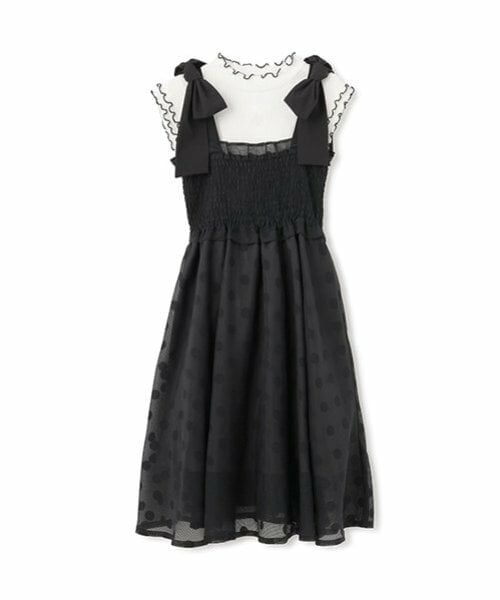 mezzo piano junior / メゾピアノジュニア ミニ丈・ひざ丈ワンピース | 【ニコ☆プチ掲載】ショルダーリボンジャンスカ＆メローインナーセット | 詳細17