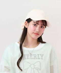 mezzo piano junior / メゾピアノジュニア キャップ | 【UVカット・遮熱・冷感】後ろリボンキャップ