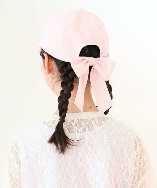 mezzo piano junior / メゾピアノジュニア キャップ | 【UVカット・遮熱・冷感】後ろリボンキャップ | 詳細14