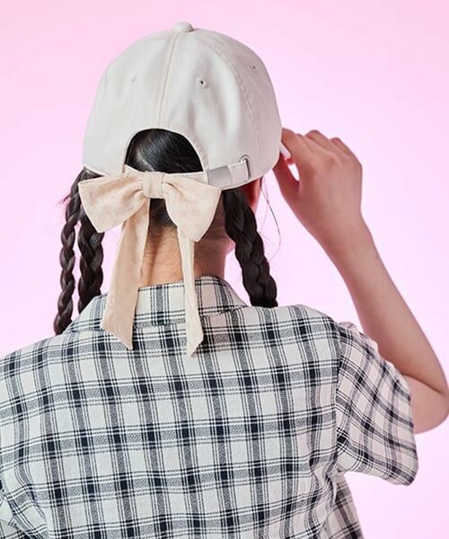 mezzo piano junior / メゾピアノジュニア キャップ | 【UVカット・遮熱・冷感】後ろリボンキャップ | 詳細22