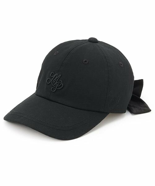mezzo piano junior / メゾピアノジュニア キャップ | 【UVカット・遮熱・冷感】後ろリボンキャップ（黒）