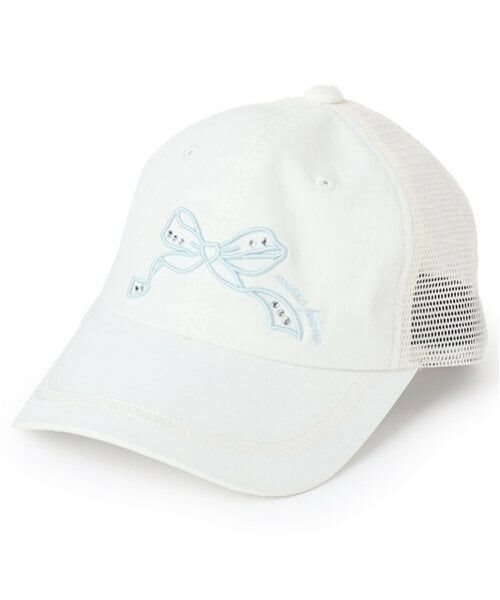 mezzo piano junior / メゾピアノジュニア キャップ | 【冷感】リボン刺しゅうメッシュキャップ | 詳細4