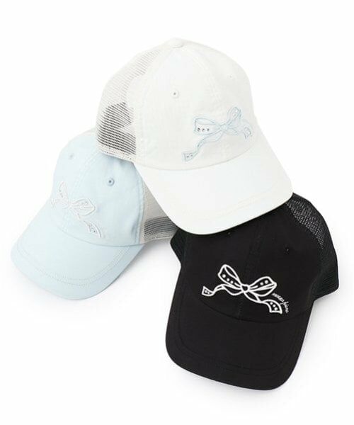 mezzo piano junior / メゾピアノジュニア キャップ | 【冷感】リボン刺しゅうメッシュキャップ | 詳細9