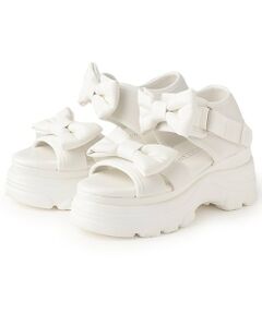 mezzo piano junior / メゾピアノジュニア サンダル | ダブルリボンスポサン