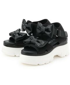 mezzo piano junior / メゾピアノジュニア サンダル | ダブルリボンスポサン