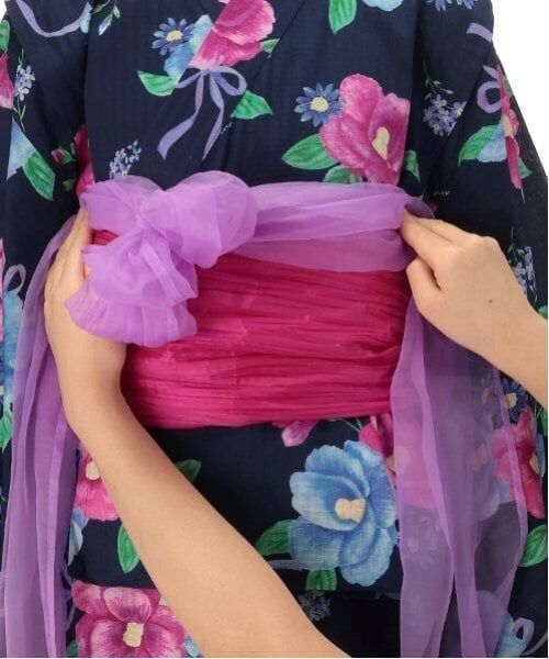 mezzo piano junior / メゾピアノジュニア 着物・浴衣・小物類 | 【接触冷感】椿柄2WAY浴衣 | 詳細13