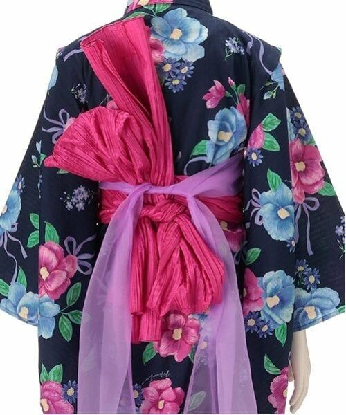 mezzo piano junior / メゾピアノジュニア 着物・浴衣・小物類 | 【接触冷感】椿柄2WAY浴衣 | 詳細15