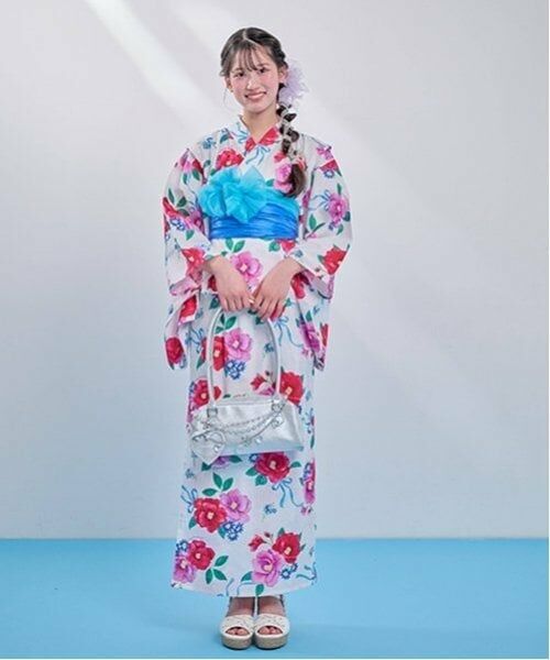 mezzo piano junior / メゾピアノジュニア 着物・浴衣・小物類 | 【接触冷感】椿柄2WAY浴衣 | 詳細23