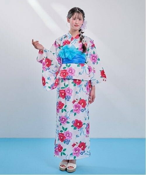 mezzo piano junior / メゾピアノジュニア 着物・浴衣・小物類 | 【接触冷感】椿柄2WAY浴衣 | 詳細24