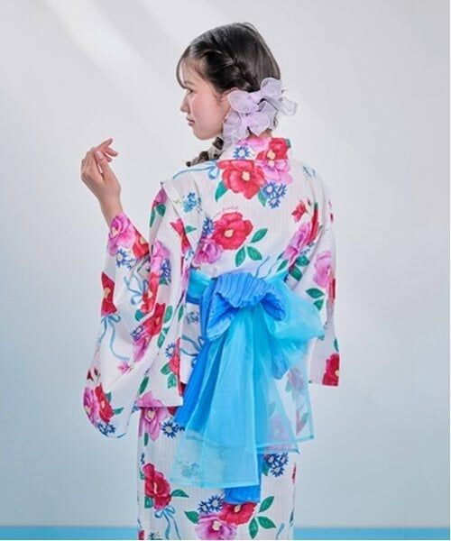 mezzo piano junior / メゾピアノジュニア 着物・浴衣・小物類 | 【接触冷感】椿柄2WAY浴衣 | 詳細25